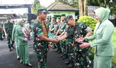 Kunjungi Kodim 0705/Magelang, Pangdam bagikan kiat ciptakan keluarga Harmonis