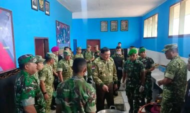 Kunjungan Menhan RI Didampingi Pangdam IX/Udayana, Beri Motivasi Prajurit Yonif TP 877/Biinmaffo