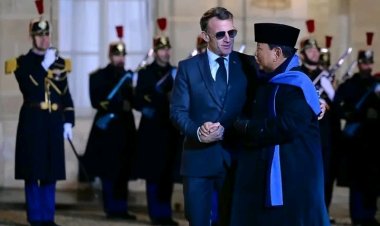 Tiba di Paris, Presiden Prabowo Hadiri Jamuan Santap Malam Presiden Macron di Istana Élysée