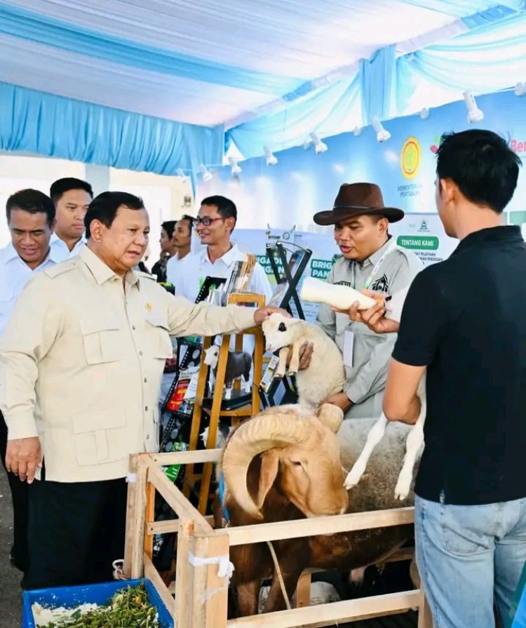 Presiden Prabowo Tinjau Hilirisasi dan Teknologi Pertanian Modern pada Panen Raya di Karawang