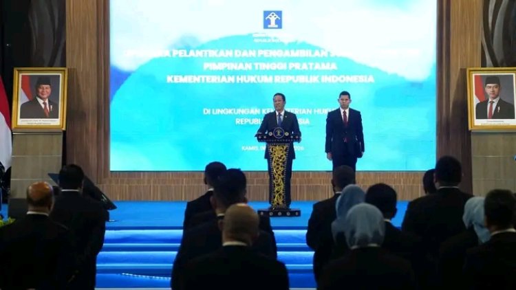 Menteri Hukum Lantik Tiga Pimpinan Tinggi DJKI