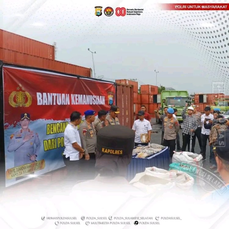 Polda Sulsel Kirim Bantuan Kemanusiaan untuk Korban Bencana Alam di Sumatera