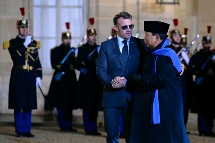 Tiba di Paris, Presiden Prabowo Hadiri Jamuan Santap Malam Presiden Macron di Istana Élysée