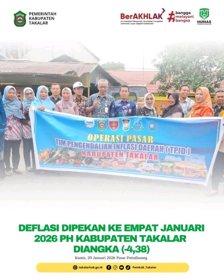 Menyambut Bulan Ramadhan 1447 H Pemda Takalar bersama TIM TPID melakukan Operasi Pasar. 