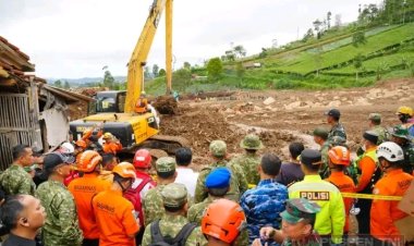 Panglima TNI Tinjau Lokasi Longsor Cisarua
