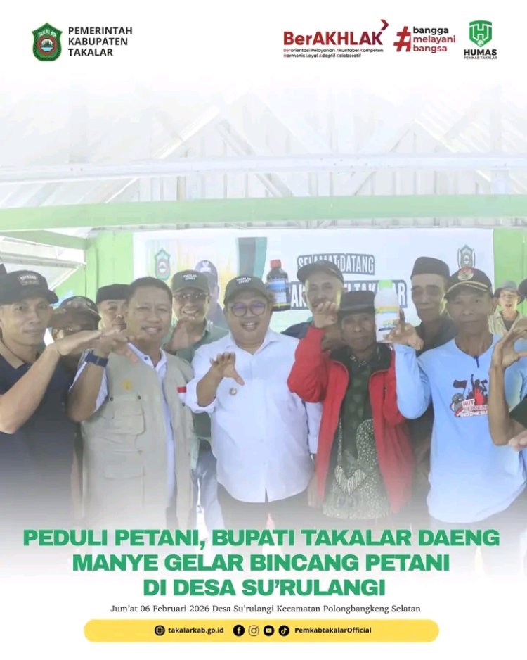 Peduli Petani, Bupati Takalar Daeng Manye Gelar Bincang Petani di Desa Su’rulangi