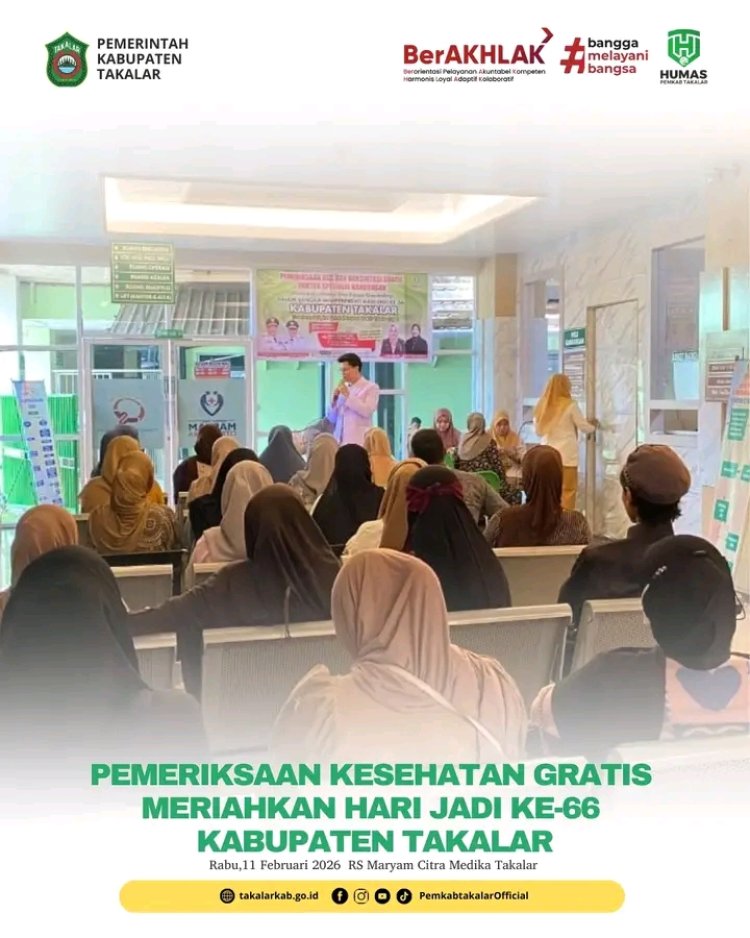 Pemeriksaan Kesehatan Gratis Meriahkan Hari Jadi ke-66 Kabupaten Takalar
